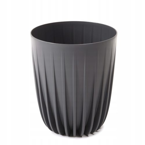  Lamela-Blumentopf, 25 cm x 25 x 29,7 cm, Durchmesser 25 cm, Kunststoff in den Farben Grau und Silber