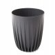  Lamela-Blumentopf, 25 cm x 25 x 29,7 cm, Durchmesser 25 cm, Kunststoff in den Farben Grau und Silber