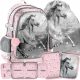 Schulranzen Set mit Pferdemotiv für Mädchen - Rucksack, Federmäppchen & Schuhbeutel