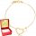  Euforia 585 Two Heart Goldarmband, 17 cm