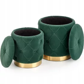  Gepolsterter Pouf von Halmar in Grüntönen
