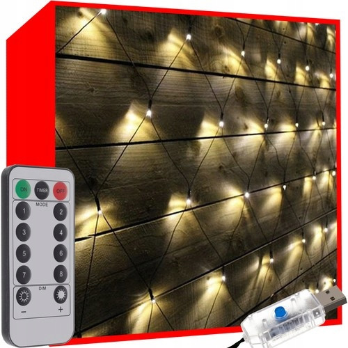 LED-LICHTNETZ-WEIHNACHTSBAUM-LICHTERVORHANG 2,6 x 2,6 cm