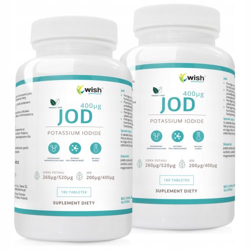 Jod 400µg und Kaliumjodid 520µg Tabletten, unterstützt die Schilddrüsenfunktion von WISH Pharmaceutical