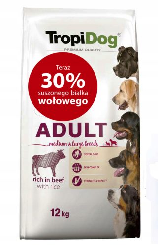  TropiDog Trockenfutter für Rindfleisch 12 kg