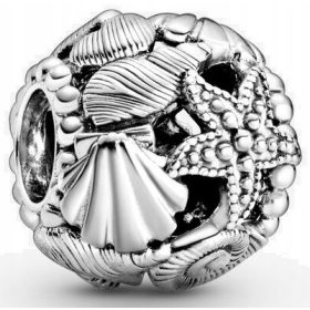  Charms Anhänger Seestern Muscheln und Herzen S925