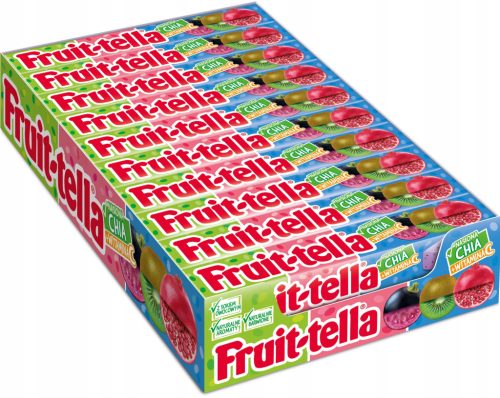 Fruittella Chia Super Mix 20x41g: Vegane Obstkaugummis mit natürlichen Aromen