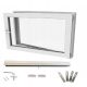 PVC-Fenster Lorac RU50x40B-58P rechts 50x40 cm weiß