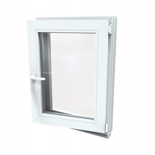 Warmweißes PVC-Fenster, rechts, 40x50, 400x500, Set