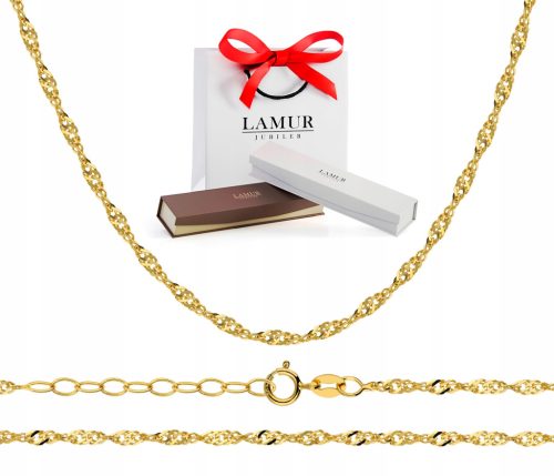  GOLDKETTE 375 SINGAPUR 42-45 CM + GRATIS