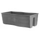  Form-Plastic Blumentopf 60 cm x 29 x 20 cm, Kunststoff in den Farben Grau und Silber