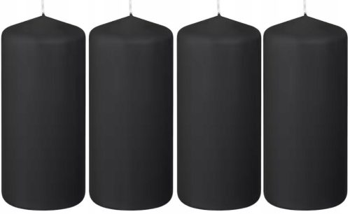  Elegante schwarze Kerzen, dekorative KERZE, 4 Stück