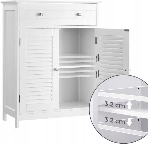  Songmics Badezimmerschrank, weiß, 60 cm