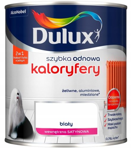  Dulux Acrylfarbe für Metall 0,75 l, seidenmatt weiß