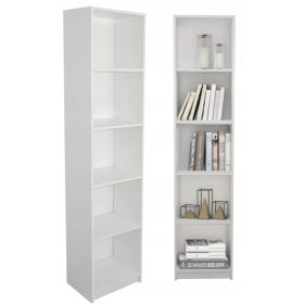  SaraMeble Ewa Bücherregal 40 cm x 182 cm x 30 cm weiß