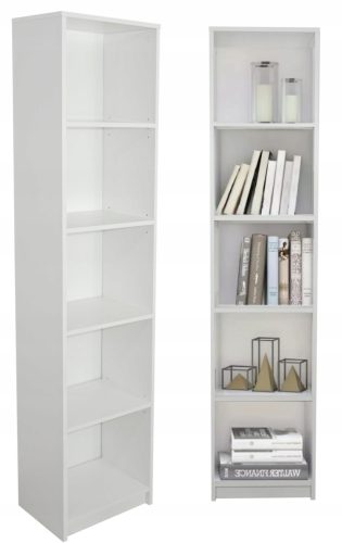  SaraMeble Ewa Bücherregal 40 cm x 182 cm x 30 cm weiß