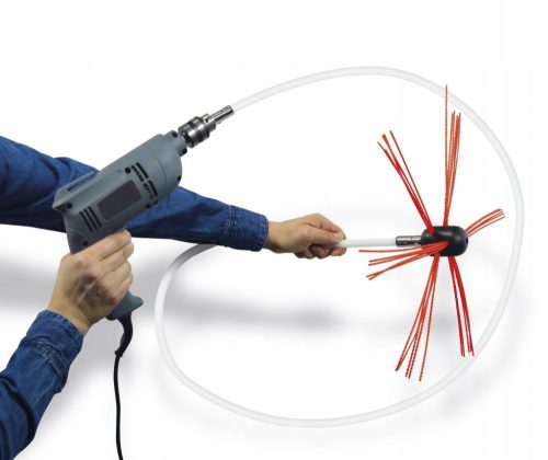 Mechanische Schornsteinreinigungsbürste, 6 m