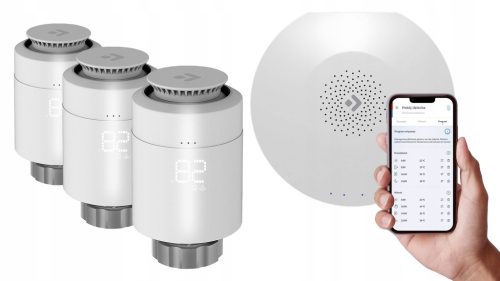 3x WiFi-Thermostatkopf + Smart-Steuereinheit