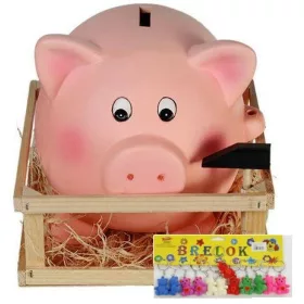    Sparschwein aus Keramik Out of the Blue 78/4011 Sparschwein + SCHLÜSSELANHÄNGER BÄRENSCHLÜSSEL 12 STÜCK 17B