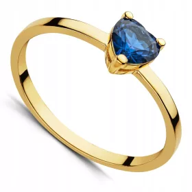  GOLD-VERLOBUNGSRING MIT HERZ 333 R.7-24