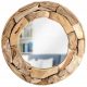  Runder Wandspiegel aus Holz mit Rahmen