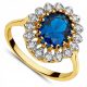  SAPHIR-GOLDRING MIT ZIRKONIA 8K R10-24
