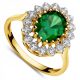  SMARAGD-GOLDRING MIT ZIRKONIA 333 8K