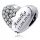  GEBURTSTAG HERZ-CHARMS-PERLE, 925 SILBER + GRAVUR