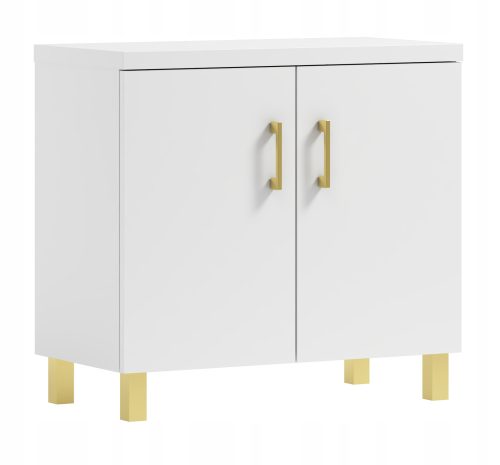 ROCO Badezimmerschrank unter dem Waschbecken mit goldenen Beinen
