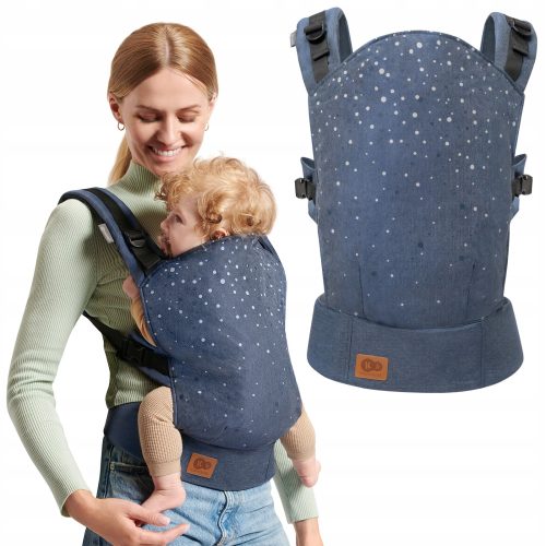  Kinderkraft Nino Confetti Denim Reisetrage, Marineblau, bis 20 kg