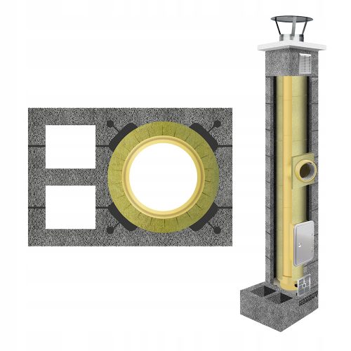 Universeller isolierter Systemschornstein KW2 fi 200 8m