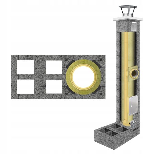 Isoliertes Schornsteinsystem-Set fi 200 8m +4W