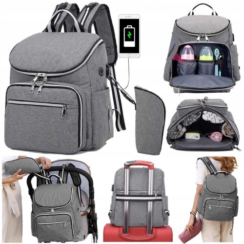  Kinderwagentasche, USB-Reiserucksack FÜR Mama und Papa