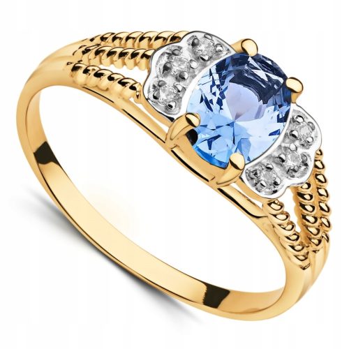  TOPAS-GOLD-VERLOBUNGSRING 8K R.10-23