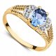  TOPAS-GOLD-VERLOBUNGSRING 8K R.10-23