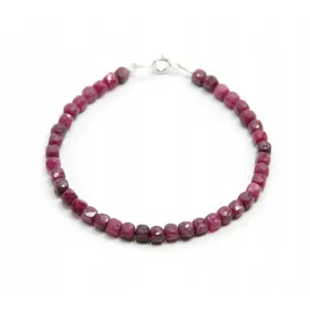  Armband natürliche Rubine, Korundwürfel 4mm f