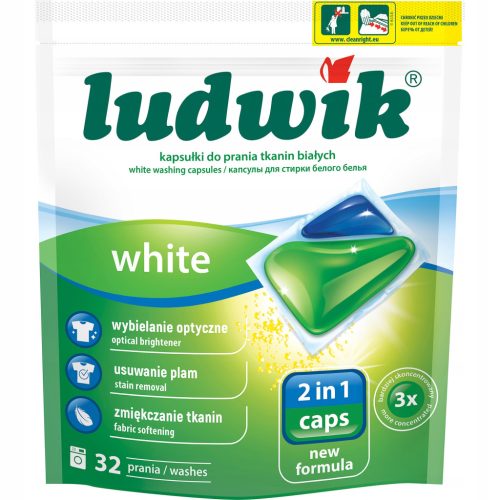  LUDWIK 2in1 Weiße Wäschekapseln 32 Stk.
