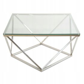    HowHomely Diamanta quadratischer Couchtisch 80 x 80 x 46 cm, Grautöne