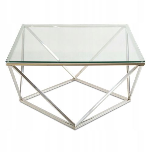  HowHomely Diamanta quadratischer Couchtisch 80 x 80 x 46 cm, Grautöne