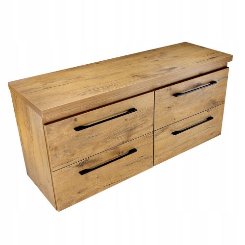 Badezimmerschrank unter dem Waschbecken, Kommode 120, Loft-Eiche
