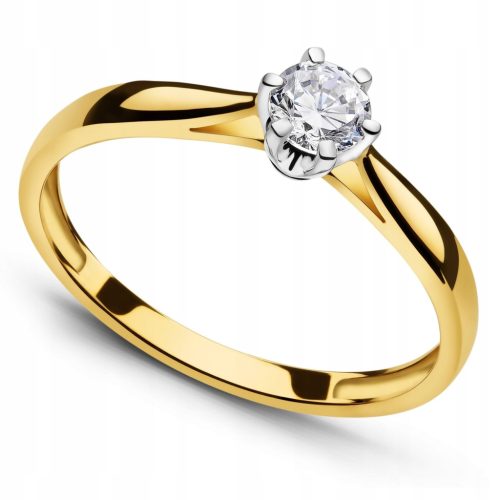  VERLOBUNGSRING AUS GOLD MIT ZIRKONIA 8K R.7-24
