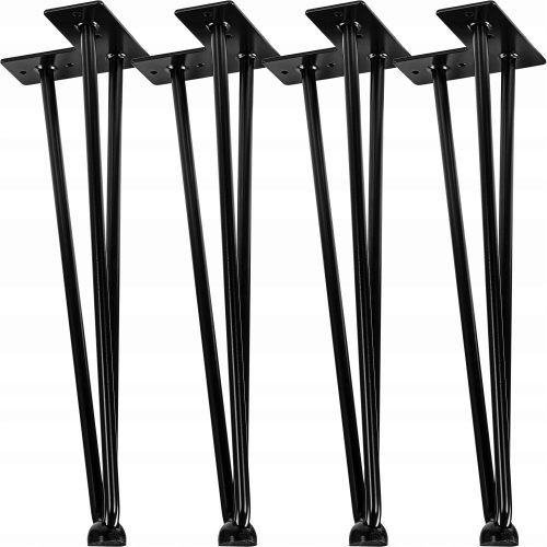  4x METALL-TISCHBEINE HAARNADELBEINE 40 CM 3 STANGEN