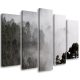 Bilder an der Wand TRIPTIQUE-MALEREI Wald im Nebel 200x100