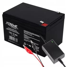  AGM-BATTERIE 12V 12Ah HQ TOYS FAHRRADLADEGERÄT