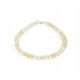  Zitronenarmband, facettierte Kugeln, 4 mm