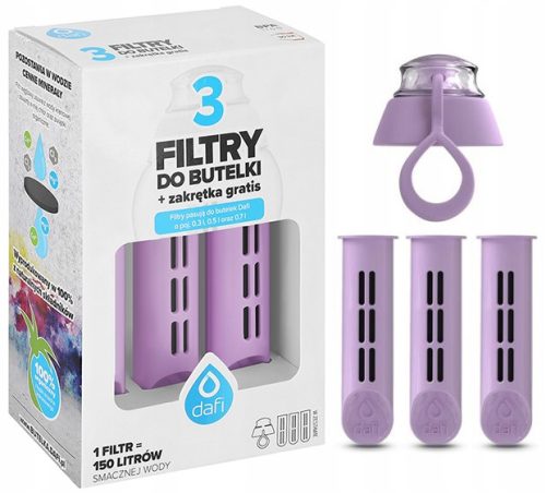 3er-Pack DAFI-Flaschenfilter + COLORS-Verschluss