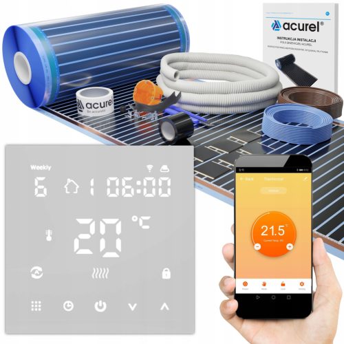  Heizfolie Infrarotmatte 220W/m² WiFi 2m²