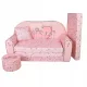  Fortisline Teddy Bear Sofa 100 x 160 cm, rosa Stoff