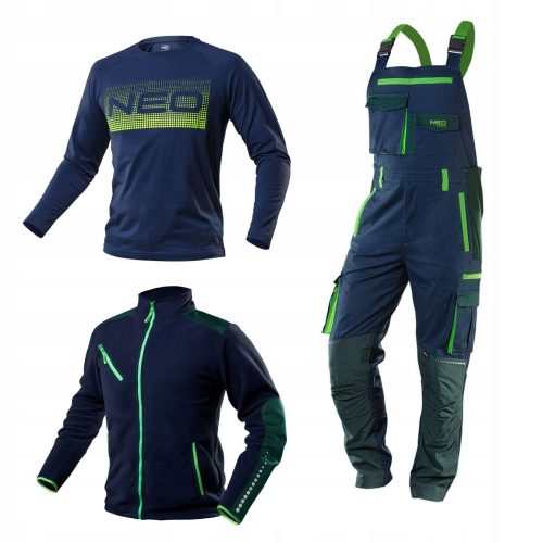 Ein Satz Arbeitskleidung für Herren, Größe L, NEO POLAR BIB PANTS UND T-SHIRT