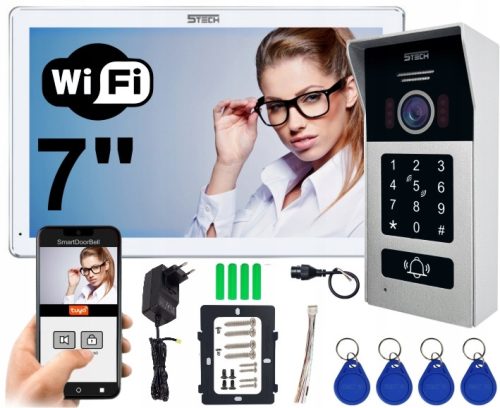 Digitale 2-Draht-WLAN-Video-Gegensprechanlage 5TECH TWIN 7''