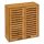  Wandhängender Badezimmerschrank aus Bambus, 58 x 51 cm